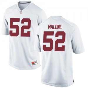 Men's Alabama Crimson Tide #52 Preston Malone White Game NCAA College Football Jersey 2403XNLY3